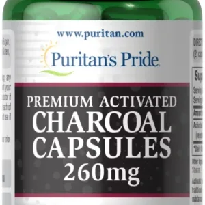 charcoal activated 260 mg 100 capsules